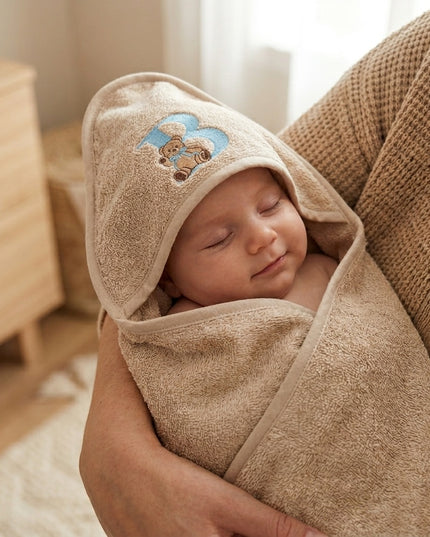 Gepersonaliseerde badcape met naam - letter