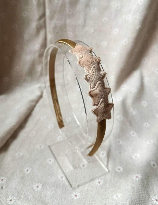 Diadeem sterre beige
