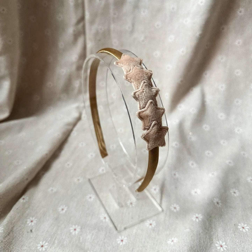 Diadeem sterre beige