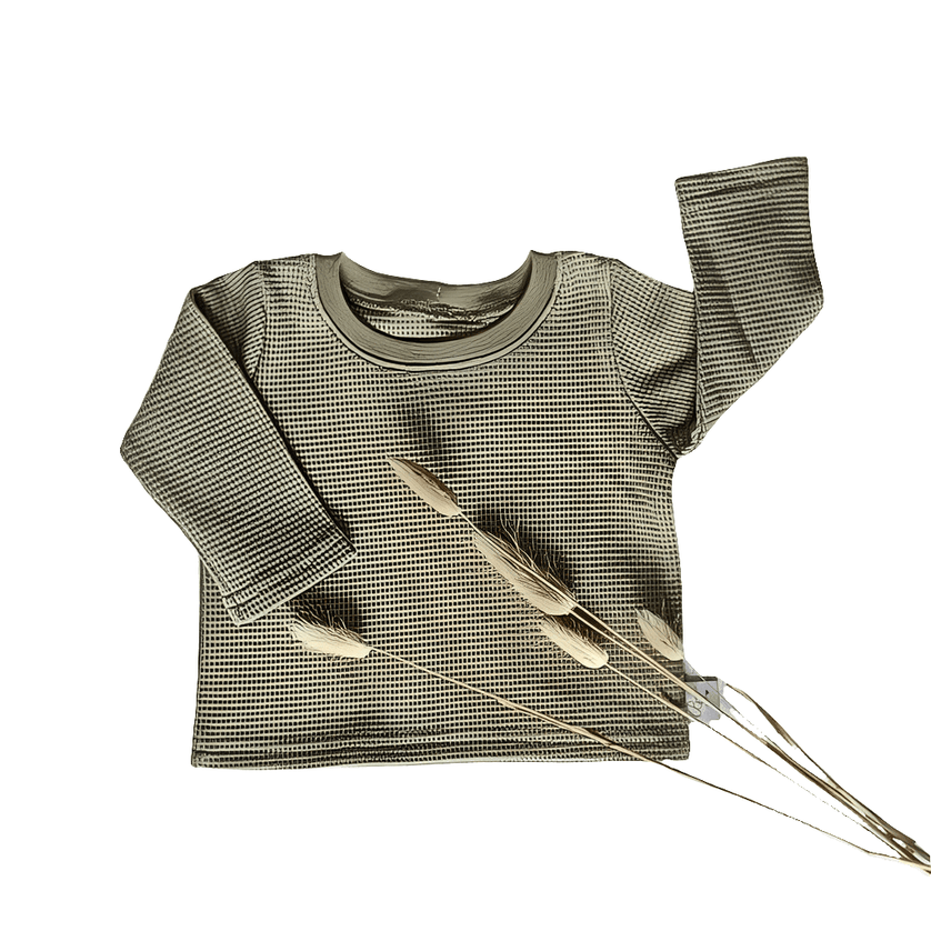 Longsleeve wafeljersey | Olijfgroen
