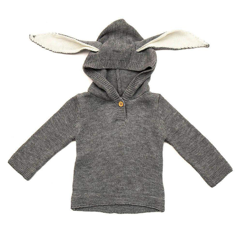 Bunny trui grijs - Twinnies babyshop