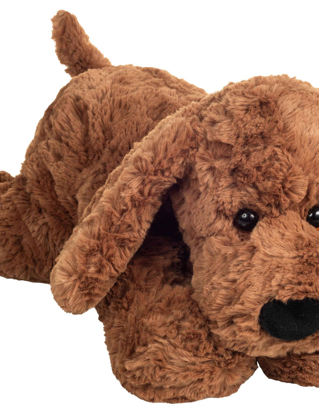 Grote pluche puppy knuffel met naam geborduurd – Luxe hond XL (40 cm)