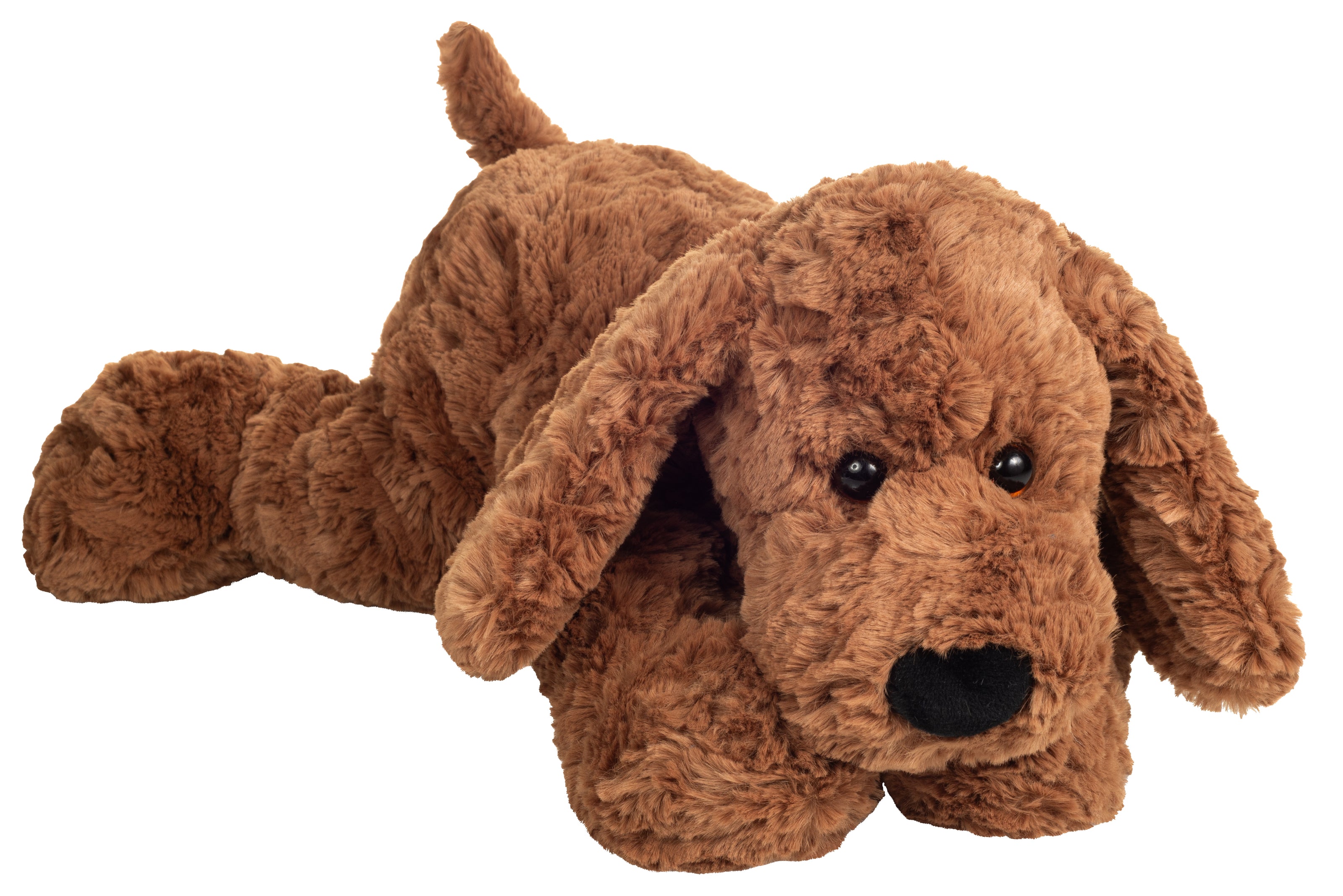 Grote pluche puppy knuffel met naam geborduurd – Luxe hond XL (40 cm)