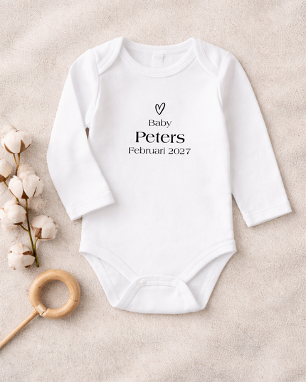 Gepersonaliseerde romper met naam | Zwangerschap aankondiging romper baby