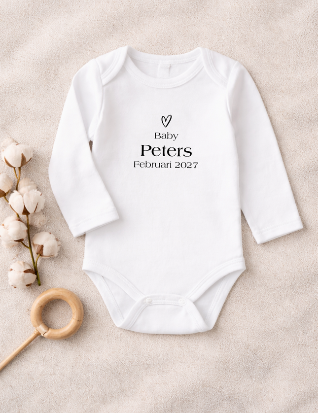Gepersonaliseerde romper met naam | Zwangerschap aankondiging romper baby