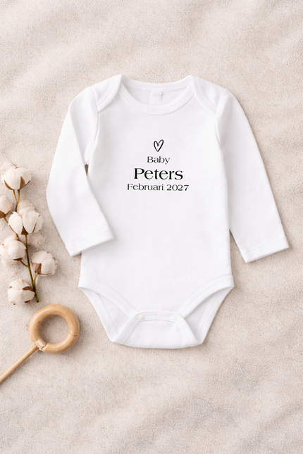 Gepersonaliseerde romper met naam | Zwangerschap aankondiging romper baby