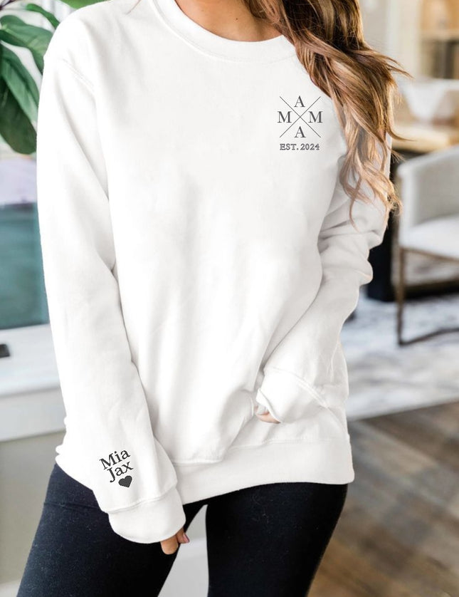 Gepersonaliseerde Mama Sweater X Est met Jaar