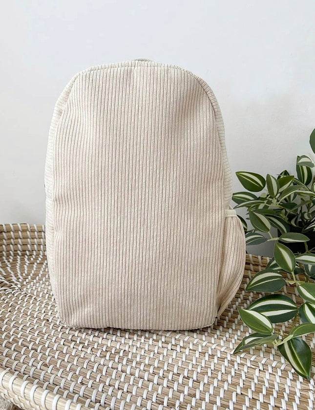 Gepersonaliseerde rugzak - Beige rib