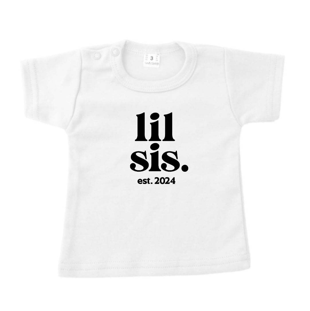 Baby t-shirt | Lil sis est. 20xx