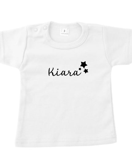 Gepersonaliseerd kinder t-shirt met naam en sterren - jongens & meisjes