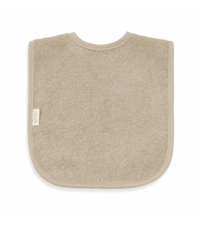 Luxe geborduurde slabber met bloemenletter – Gepersonaliseerde baby slab