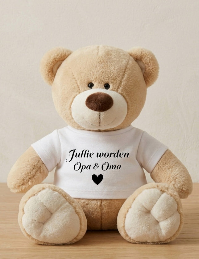 Knuffel met Tekst - 45 cm – Zwangerschapsaankondiging