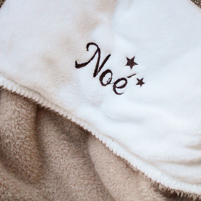 Teddy deken 100x75 cm – gepersonaliseerd met naam