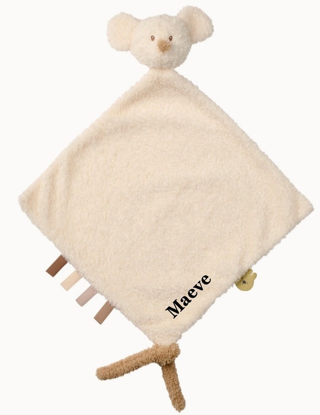 Gepersonaliseerde speendoekje - teddy muis - geborduurd