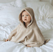 Gepersonaliseerde badstof poncho met naam – 100% Katoen kinderponcho (55x55 cm)