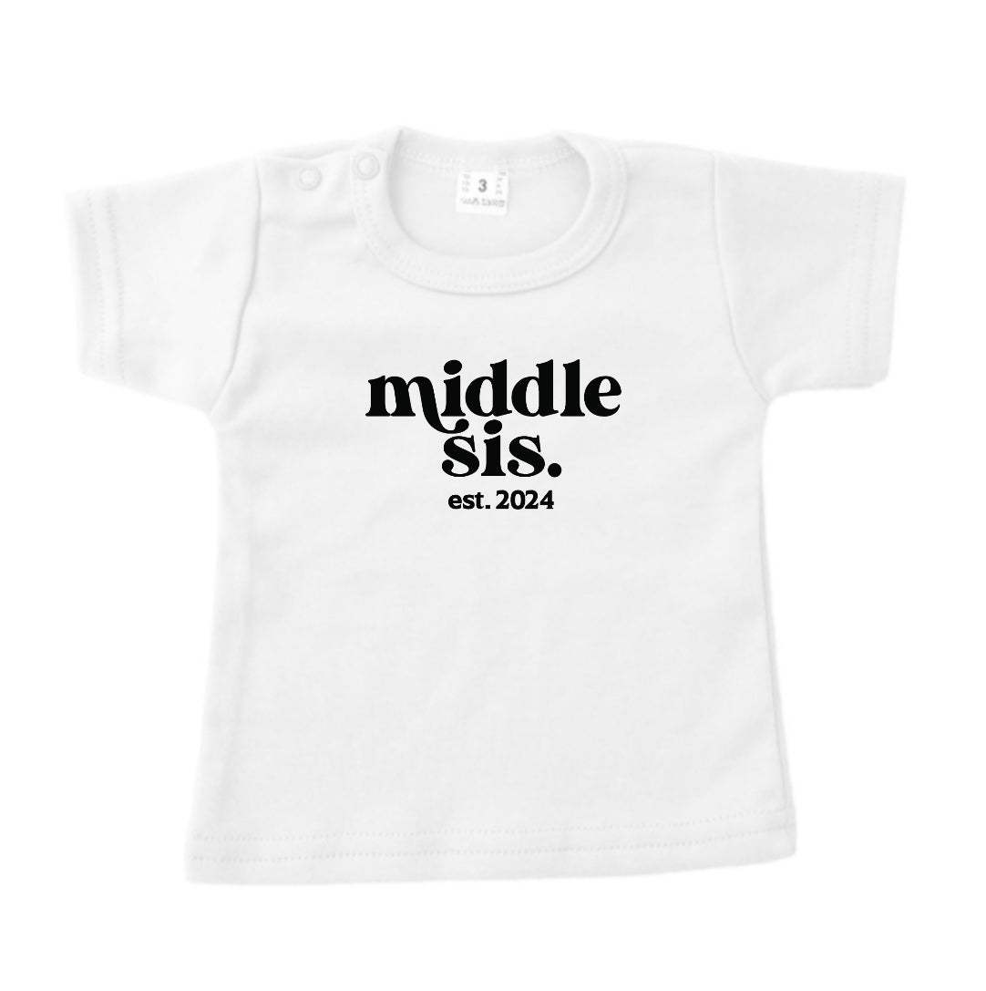 Baby t-shirt | Middle sis est. 20xx