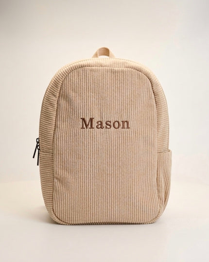 Gepersonaliseerde rugzak - Beige rib
