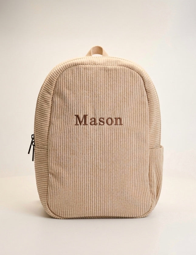 Gepersonaliseerde rugzak - Beige rib