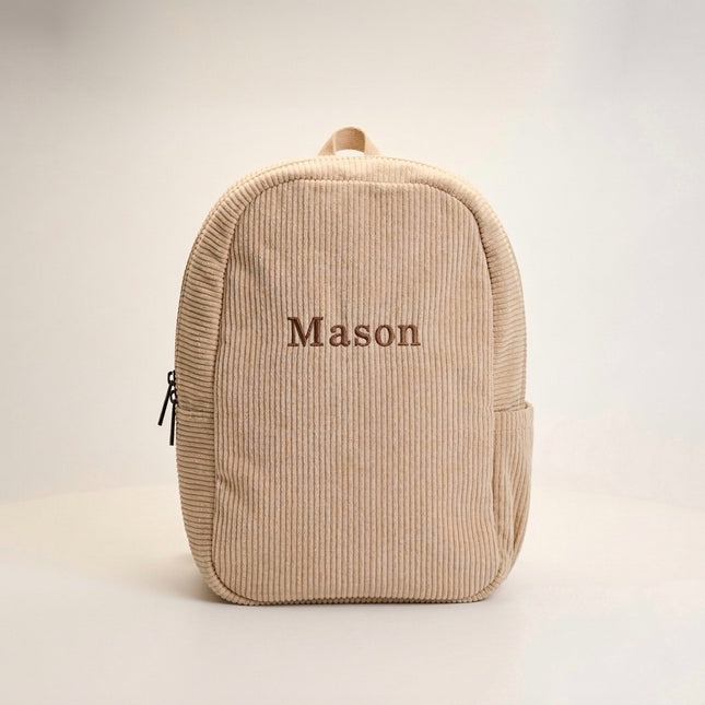 Gepersonaliseerde rugzak - Beige rib