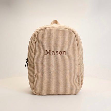 Gepersonaliseerde rugzak - Beige rib