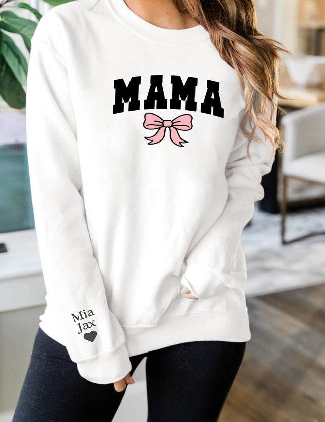 Gepersonaliseerde mama trui | Bow met 3d puff