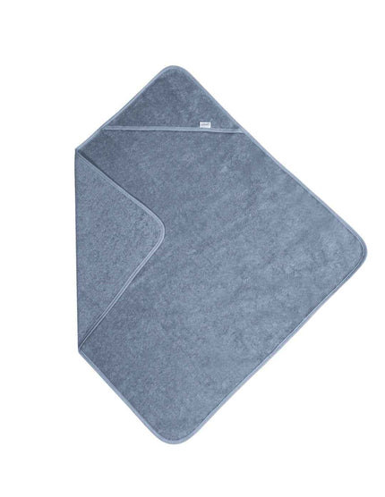 Geborduurde badcape met naam & beertje – 100% Katoen Baby handdoek (80x80 cm)