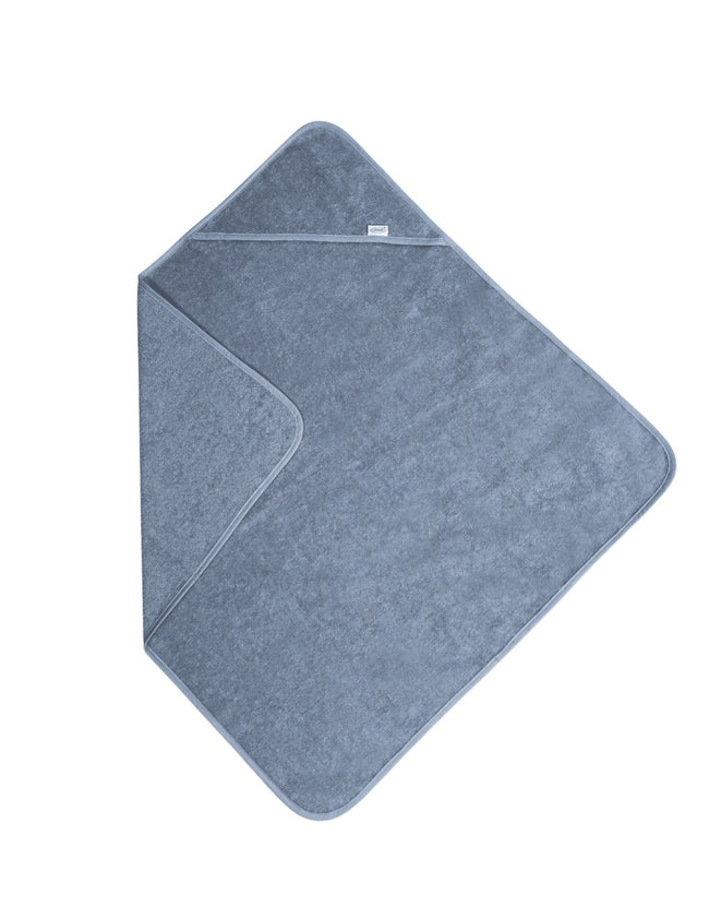 Geborduurde badcape met naam & beertje – 100% Katoen Baby handdoek (80x80 cm)