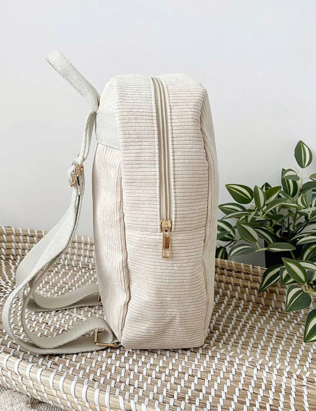 Gepersonaliseerde rugzak - Beige rib