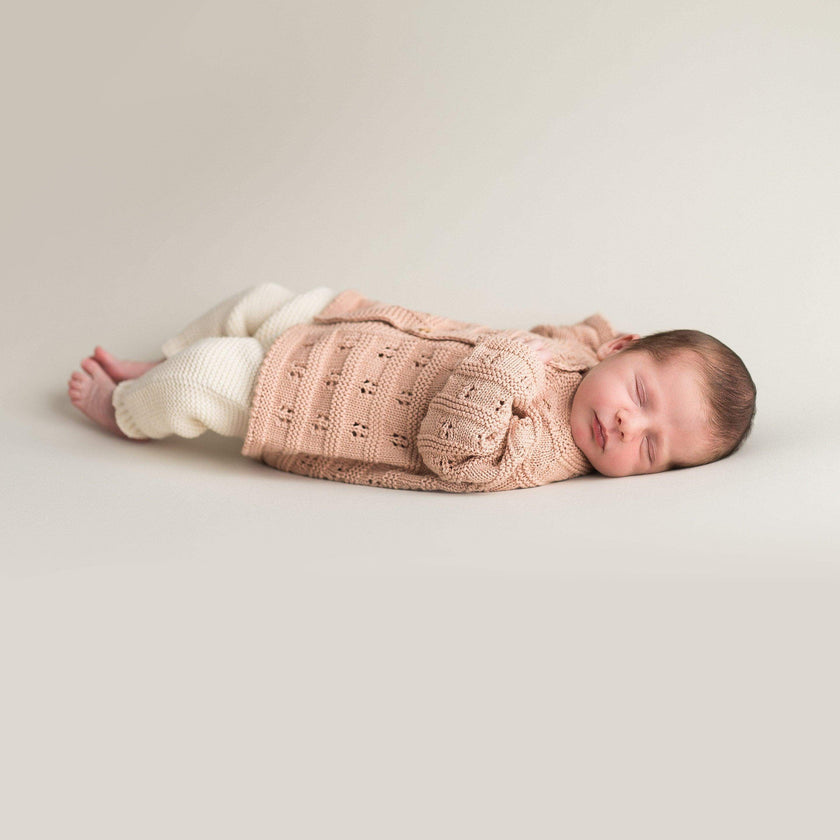 Newborn jasje old pink | 0-3 maanden