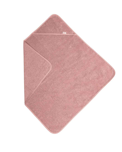 Geborduurde badcape met naam & beertje – 100% Katoen Baby handdoek (80x80 cm)