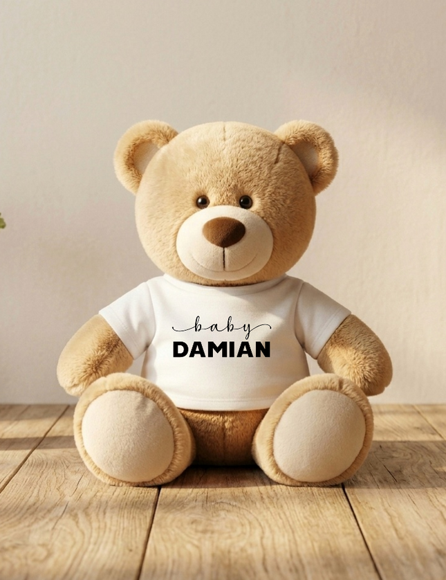 Gepersonaliseerde knuffel met naam – Baby cadeau geboorte | 45 cm