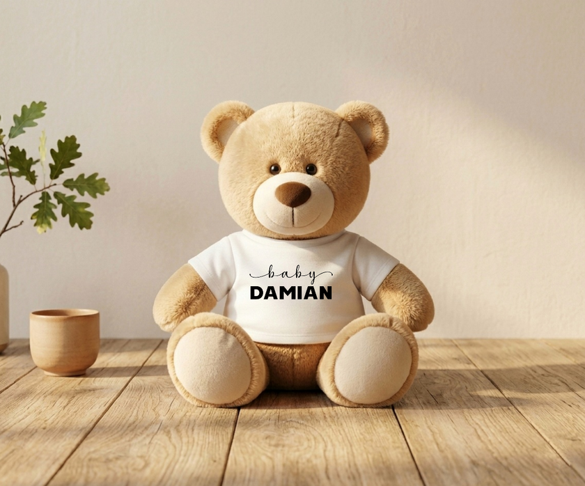 Gepersonaliseerde knuffel met naam – Baby cadeau geboorte | 40 cm