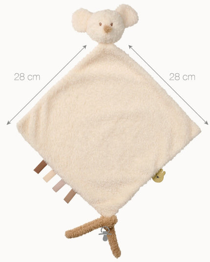 Gepersonaliseerde speendoekje - teddy muis - geborduurd