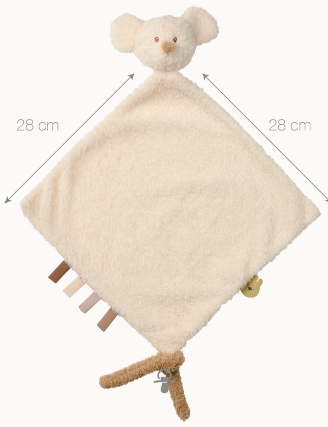 Gepersonaliseerde speendoekje - teddy muis - geborduurd