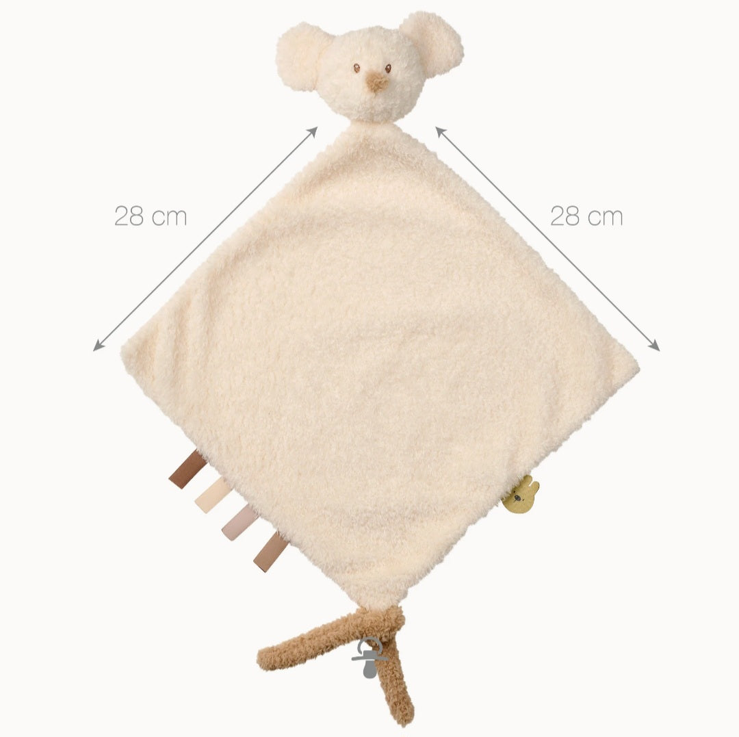 Gepersonaliseerde speendoekje - teddy muis - geborduurd