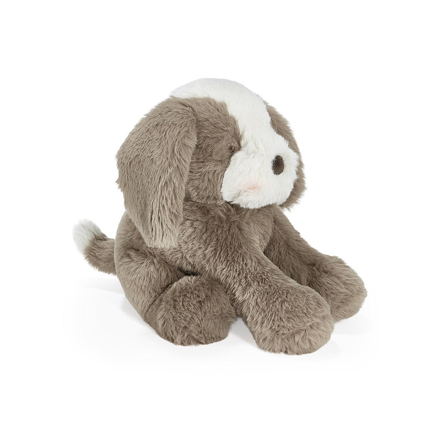 Pluche knuffelhond met naam & geboortedatum geborduurd – Luxe baby knuffel 41 cm