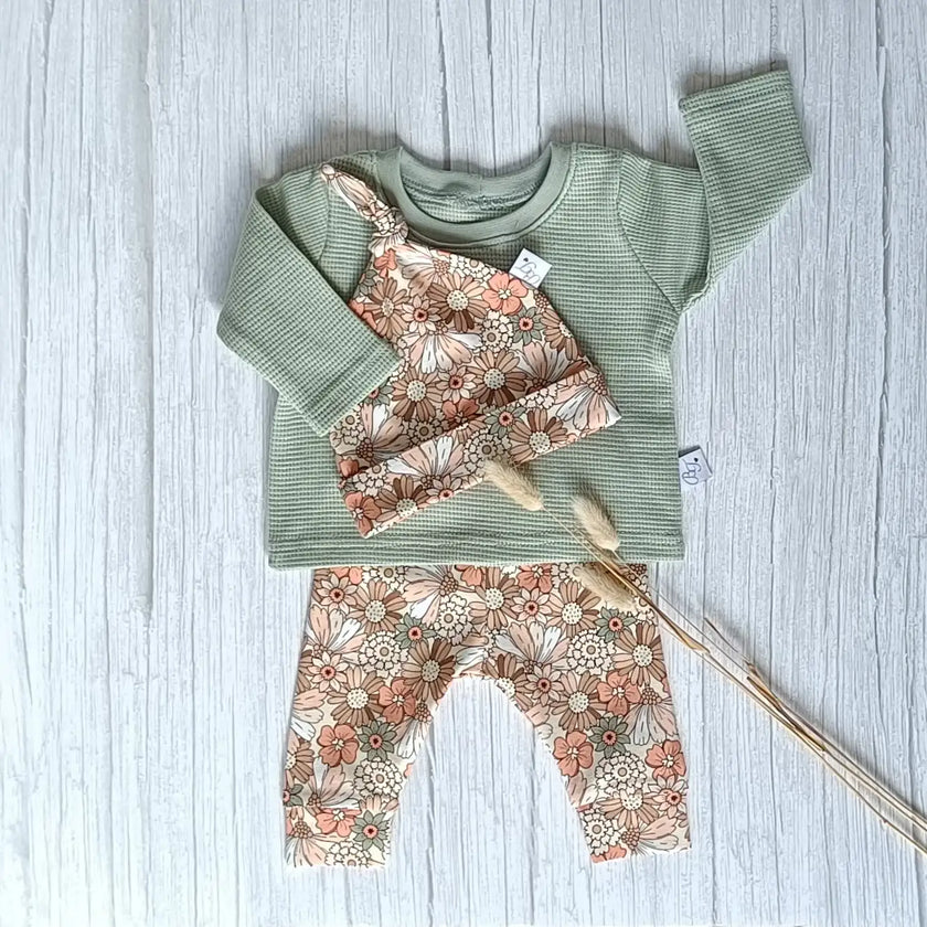 Cuffed legging met bloemenprint