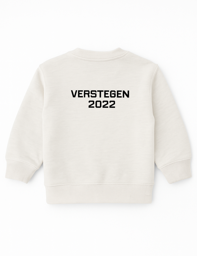 Baby sweater | Achternaam + Geboortejaar | Rug