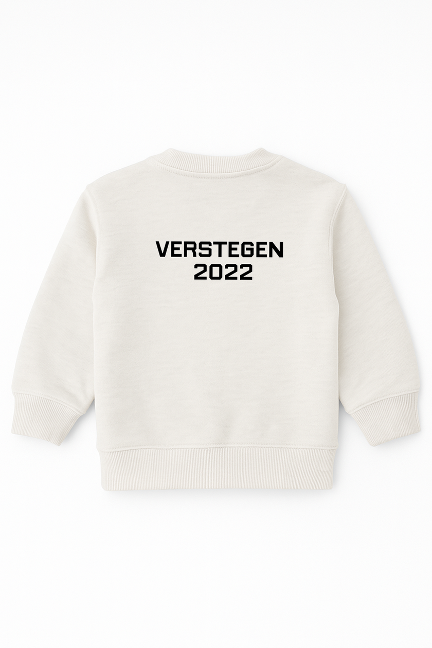 Baby sweater | Achternaam + Geboortejaar | Rug