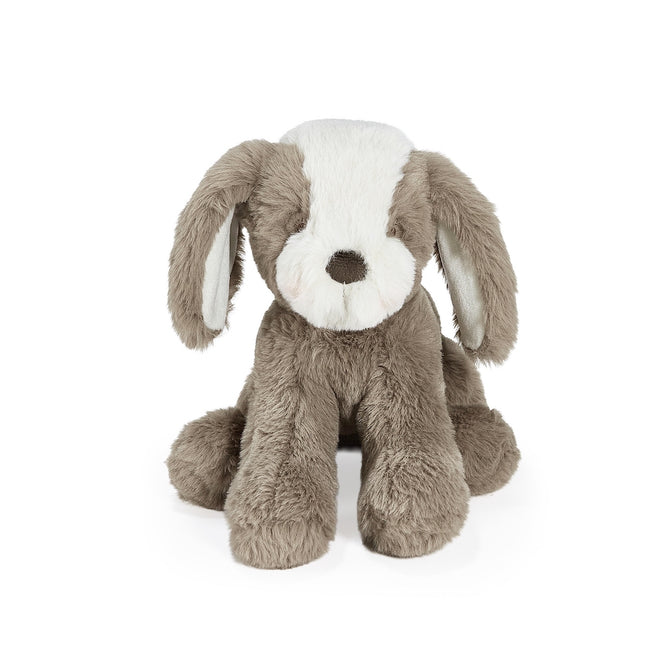 Pluche knuffelhond met naam & geboortedatum geborduurd – Luxe baby knuffel 41 cm