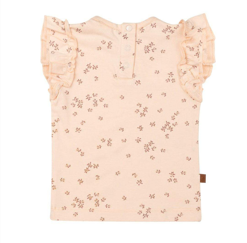 Shortsleeve flower ruffle