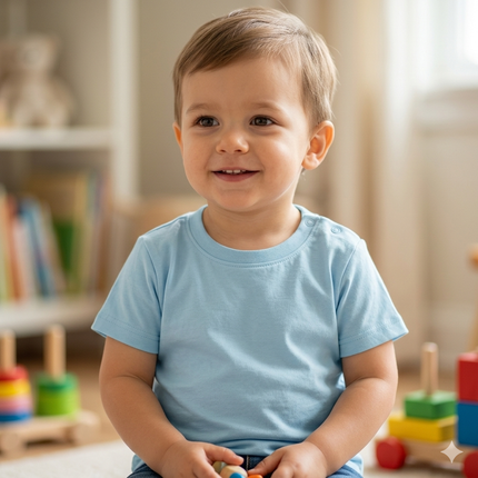 Baby en kinder T-shirt van 100% katoen - Basic shirt jongens en meisjes