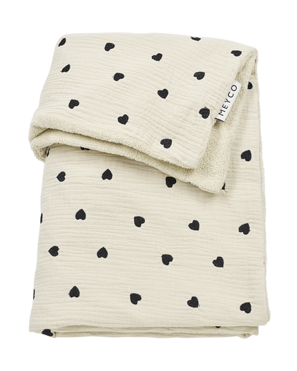 Gepersonaliseerde deken - hydrofiel met badstof Sweet Heart Soft sand