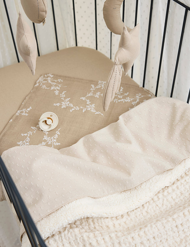 Gepersonaliseerde deken - Waffle Teddy Nature