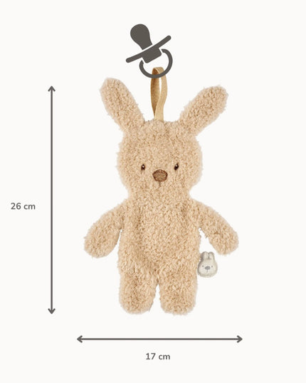 Gepersonaliseerde speendoekje - teddy konijn - geborduurd