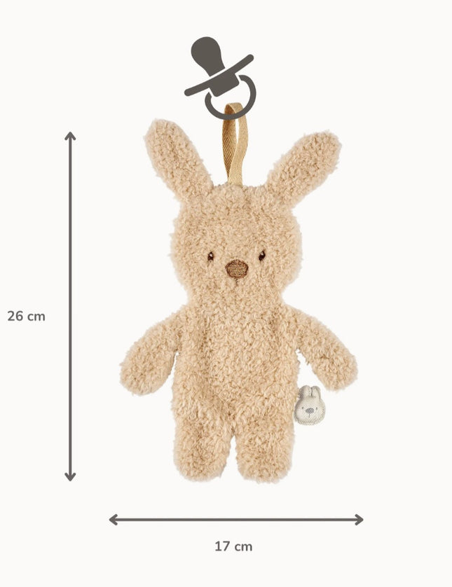 Gepersonaliseerde speendoekje - teddy konijn - geborduurd