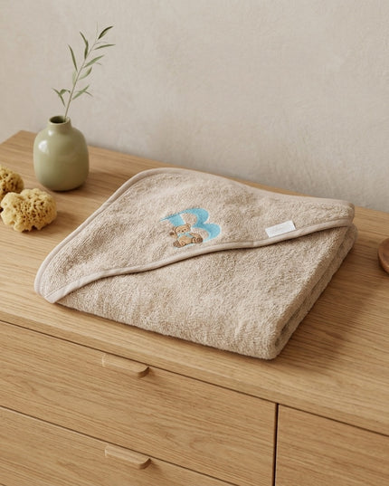 Gepersonaliseerde badcape met naam - letter