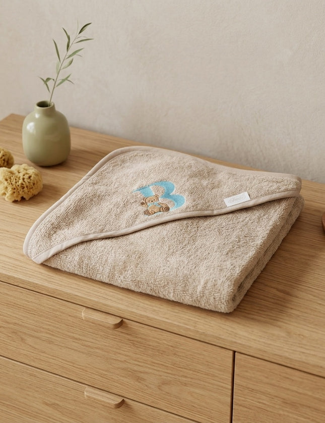Gepersonaliseerde badcape met naam - letter