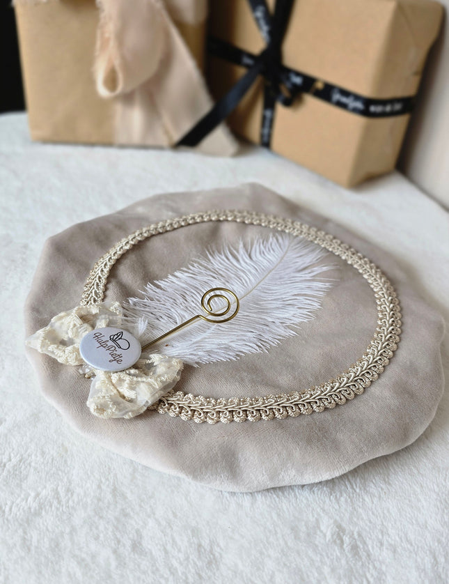 Pietenmuts hulppietje | Beige velvet