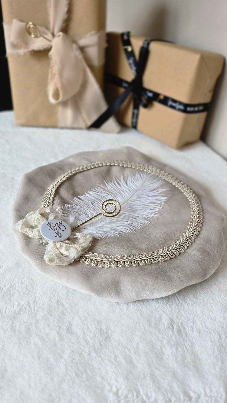 Pietenmuts hulppietje | Beige velvet